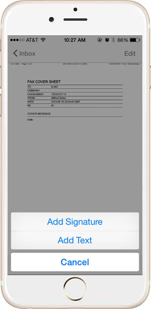 Tap "Add Signature".