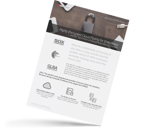 eFax Secure PDF datasheet cover