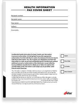Hipaa Fax Cover Sheet