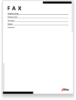 Simple Fax Cover Sheet