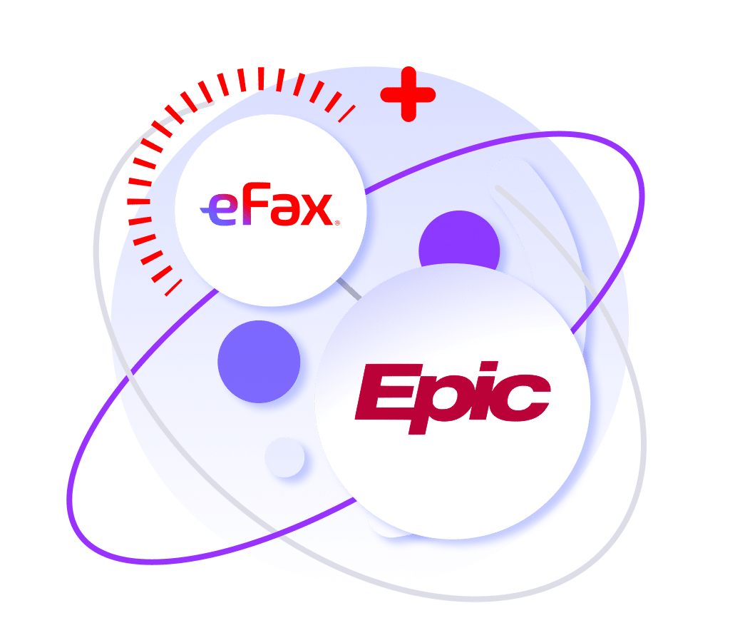 Graphic of the Epic eFax Connector integration.