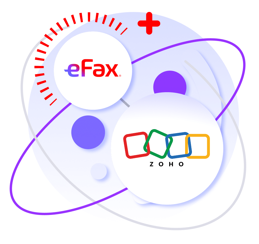 Abstract tech icon featuring interconnected network nodes with orbital rings over a grid background, representing connectivity and data integration.