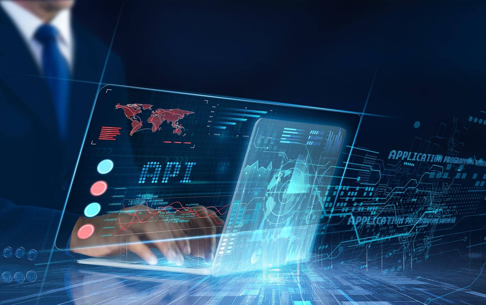 Image showing business user looking at apis